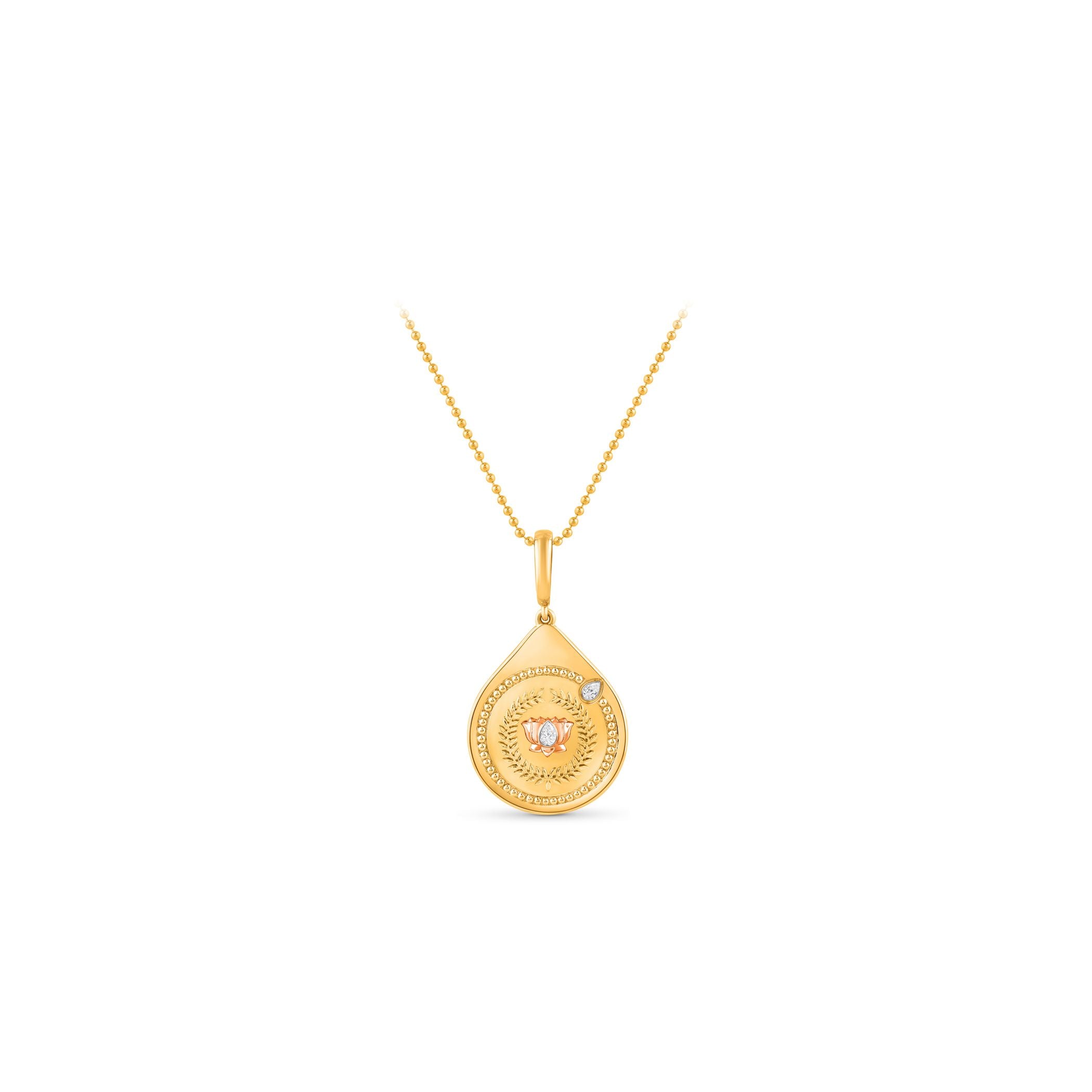 HARAKH 18 Karat Gold Colorless Diamond Drop Of Joy Resilience Pendant Necklace