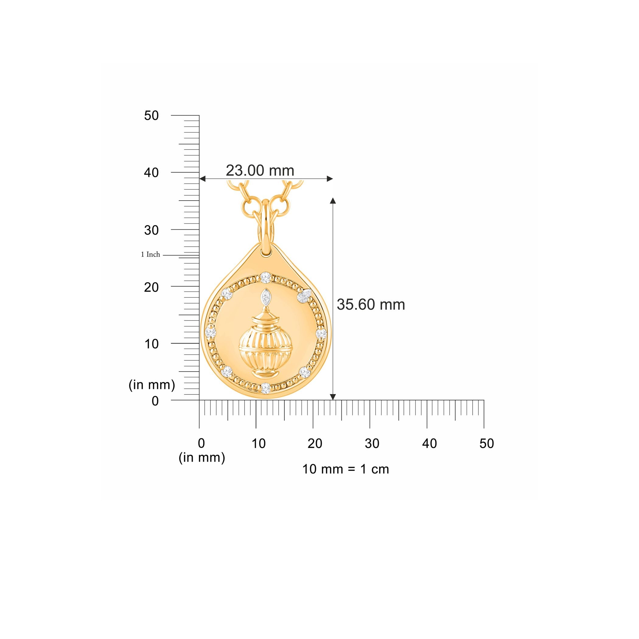 HARAKH Prosperity Drops of JOY Diamond-Encrusted Pendant for Him