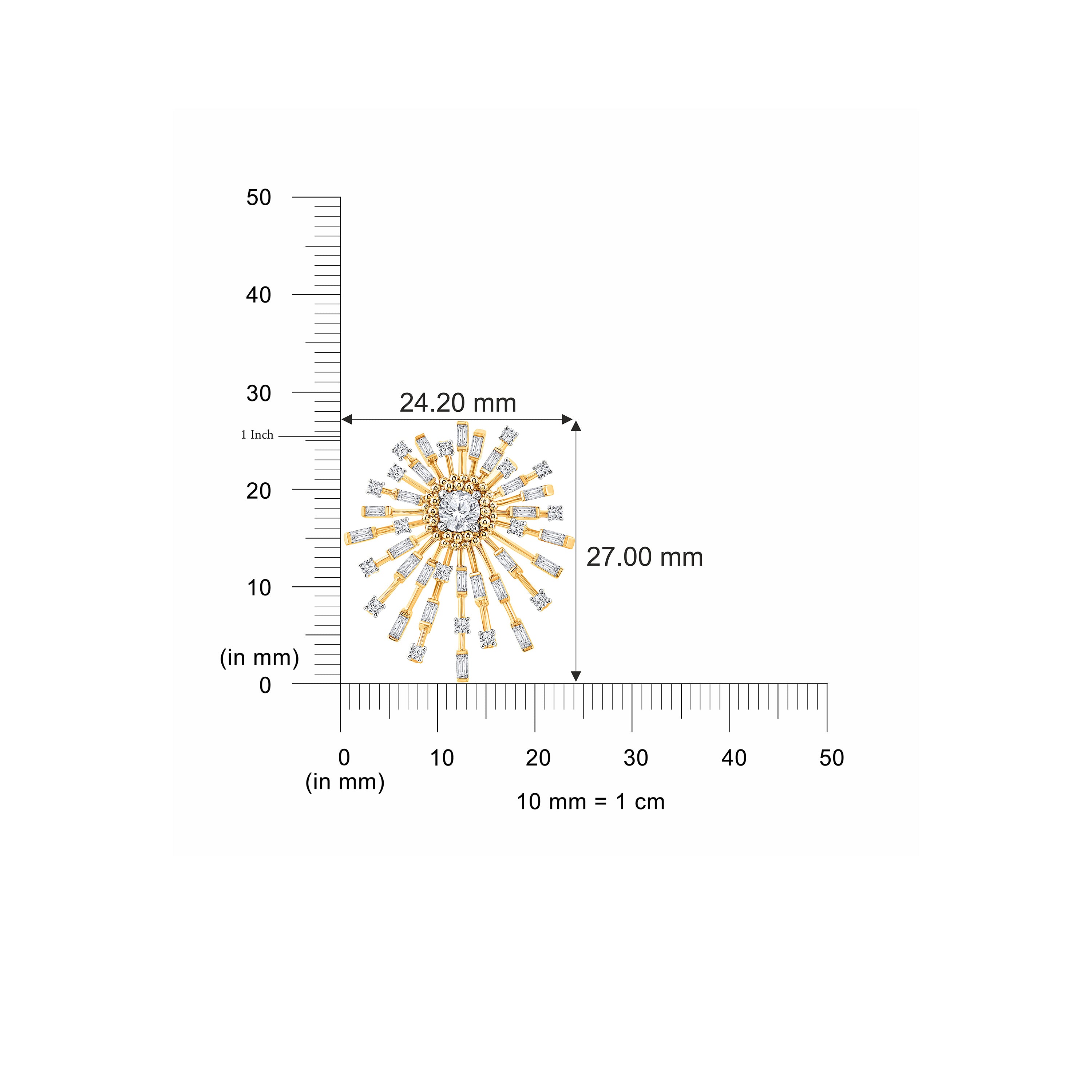 HARAKH Sunlight Luminous Rays Diamond Medallion Earrings