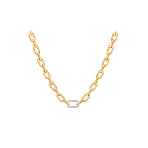 HARAKH Sunlight Intertwined Link Necklace – Diamond Accent
