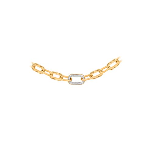 HARAKH Sunlight Intertwined Link Necklace – Diamond Accent