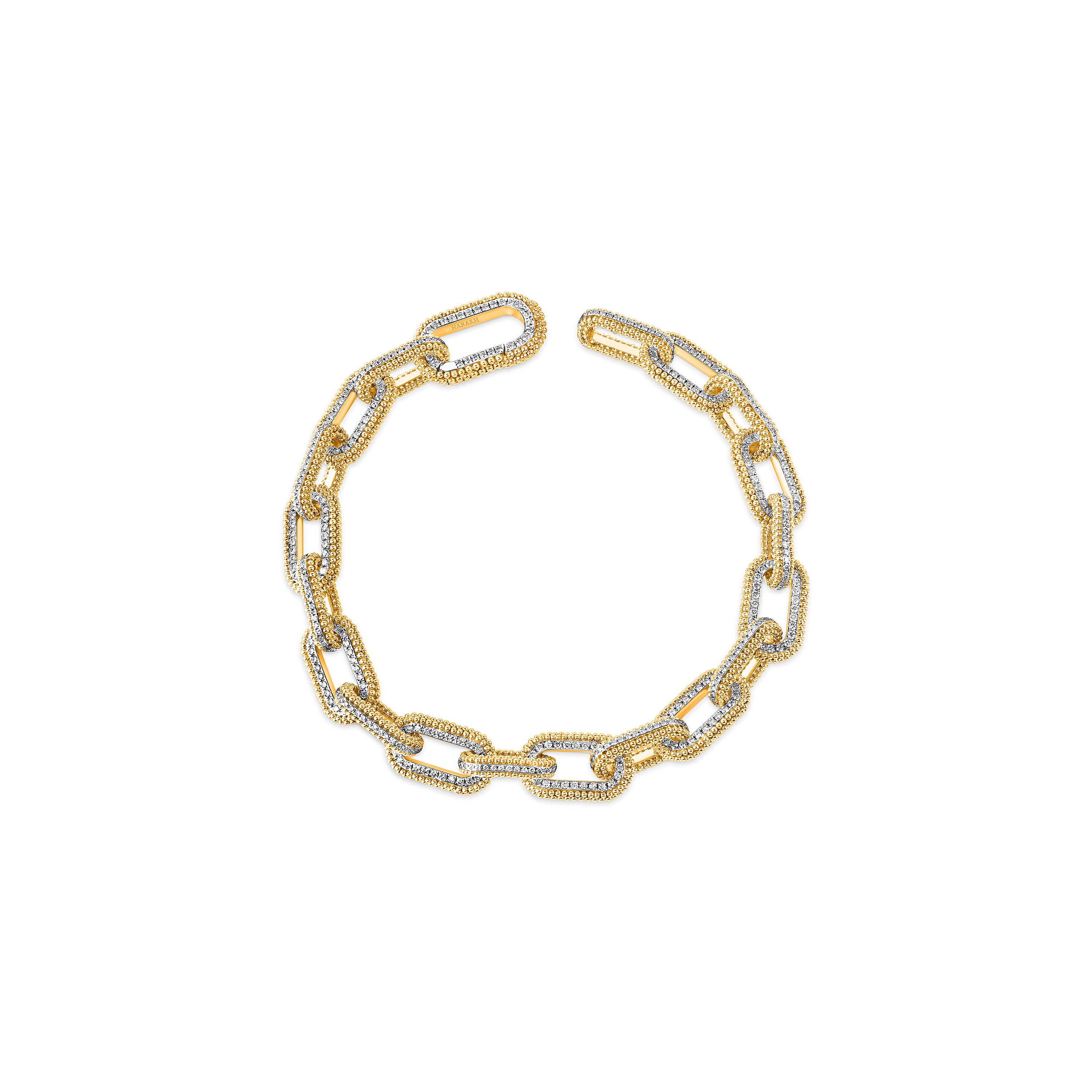 HARAKH Sunlight Intertwined Link Bracelet – All Diamond for Him
