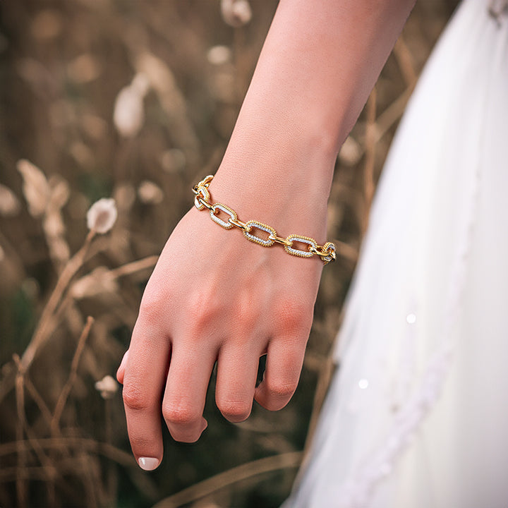 HARAKH Sunlight  Intertwined Duo Link Bracelet