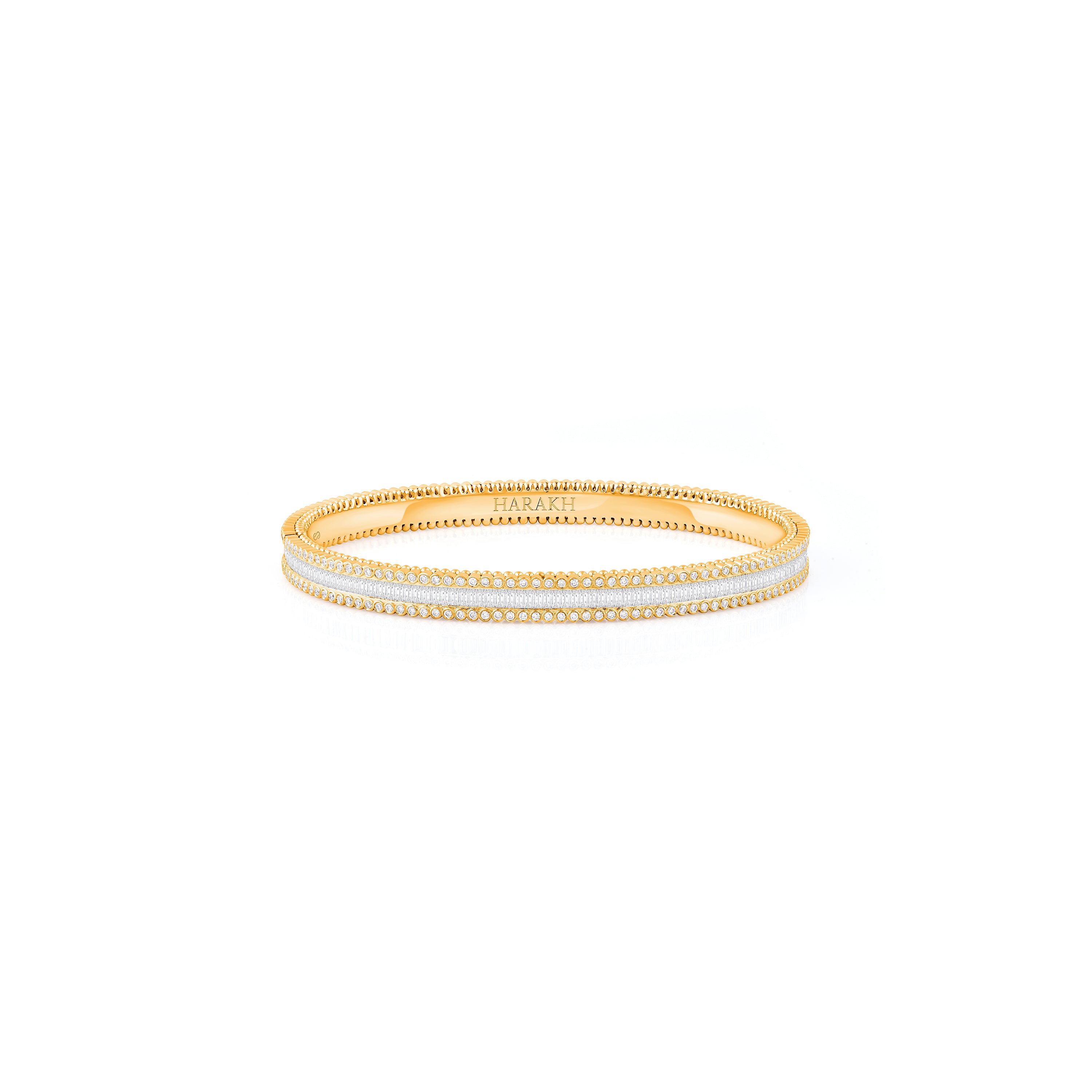 HARAKH Sunlight Eternity Bangle – Baguette & Round Bezel