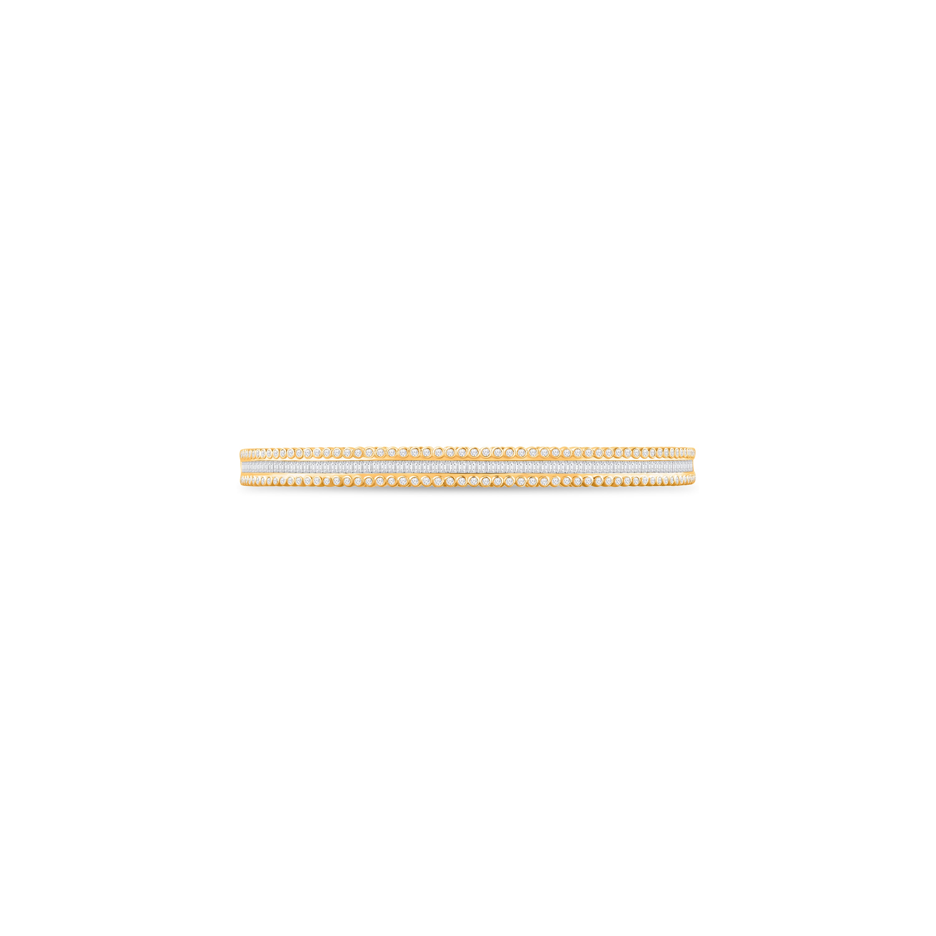 HARAKH Sunlight Half-Eternity Bangle – Baguette & Round Bezel
