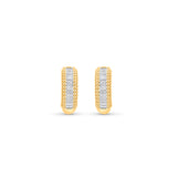 HARAKH Sunlight Semi-Rondell Diamond Classic Huggies