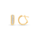 HARAKH Sunlight Semi-Rondell Diamond Classic Huggies