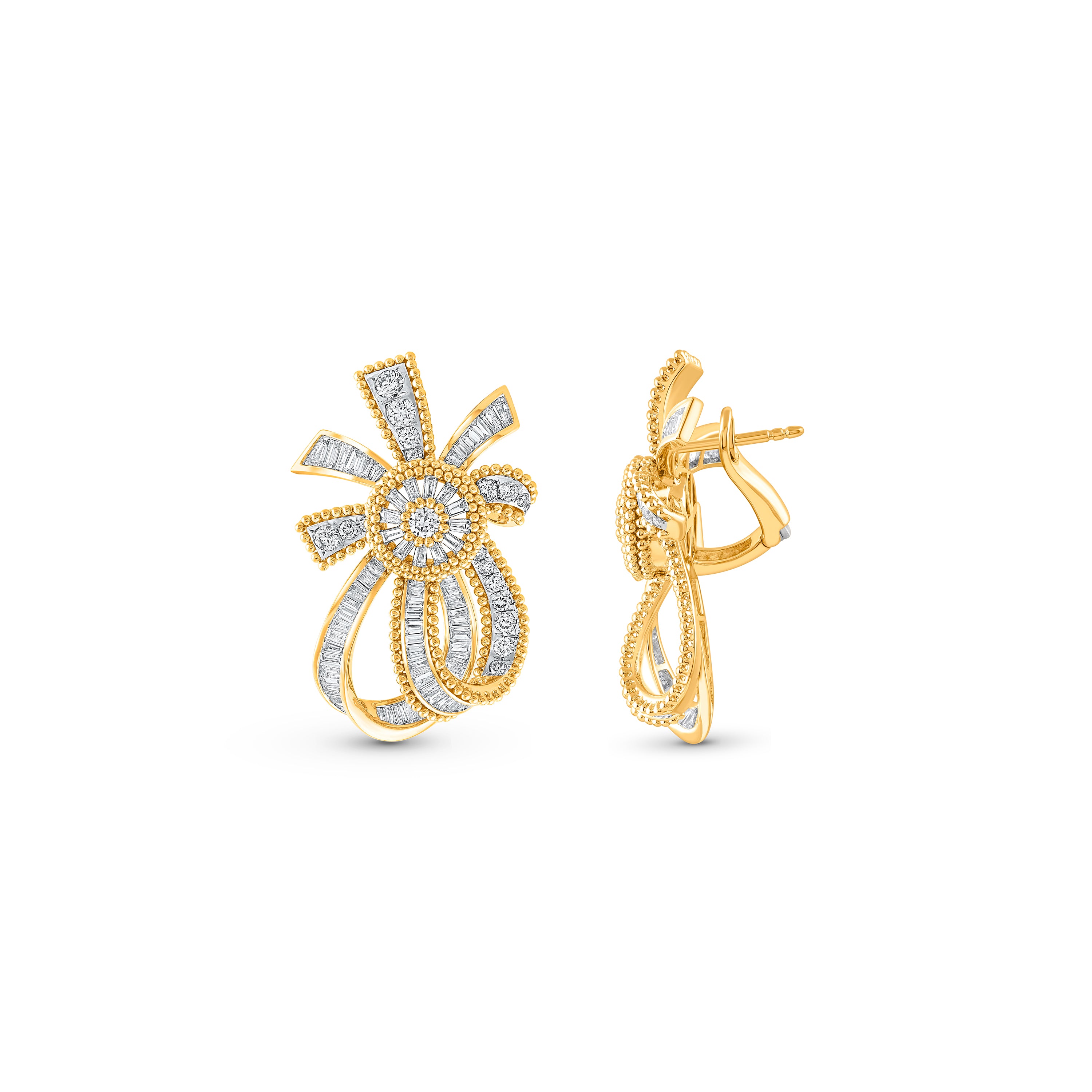 HARAKH Sunlight Aureole Bow Diamond Earrings