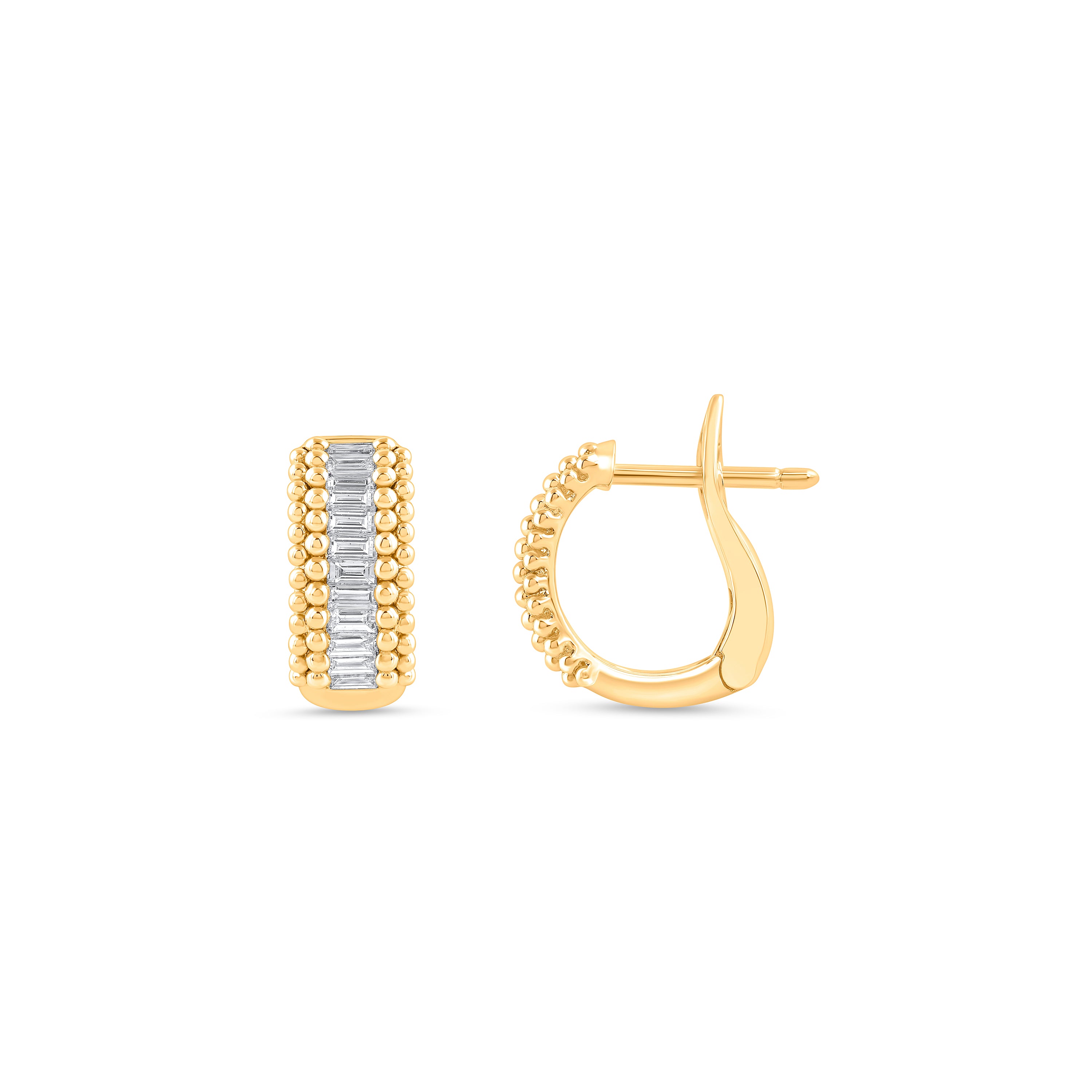 HARAKH Sunlight Semi-Rondell Diamond Petite Huggies