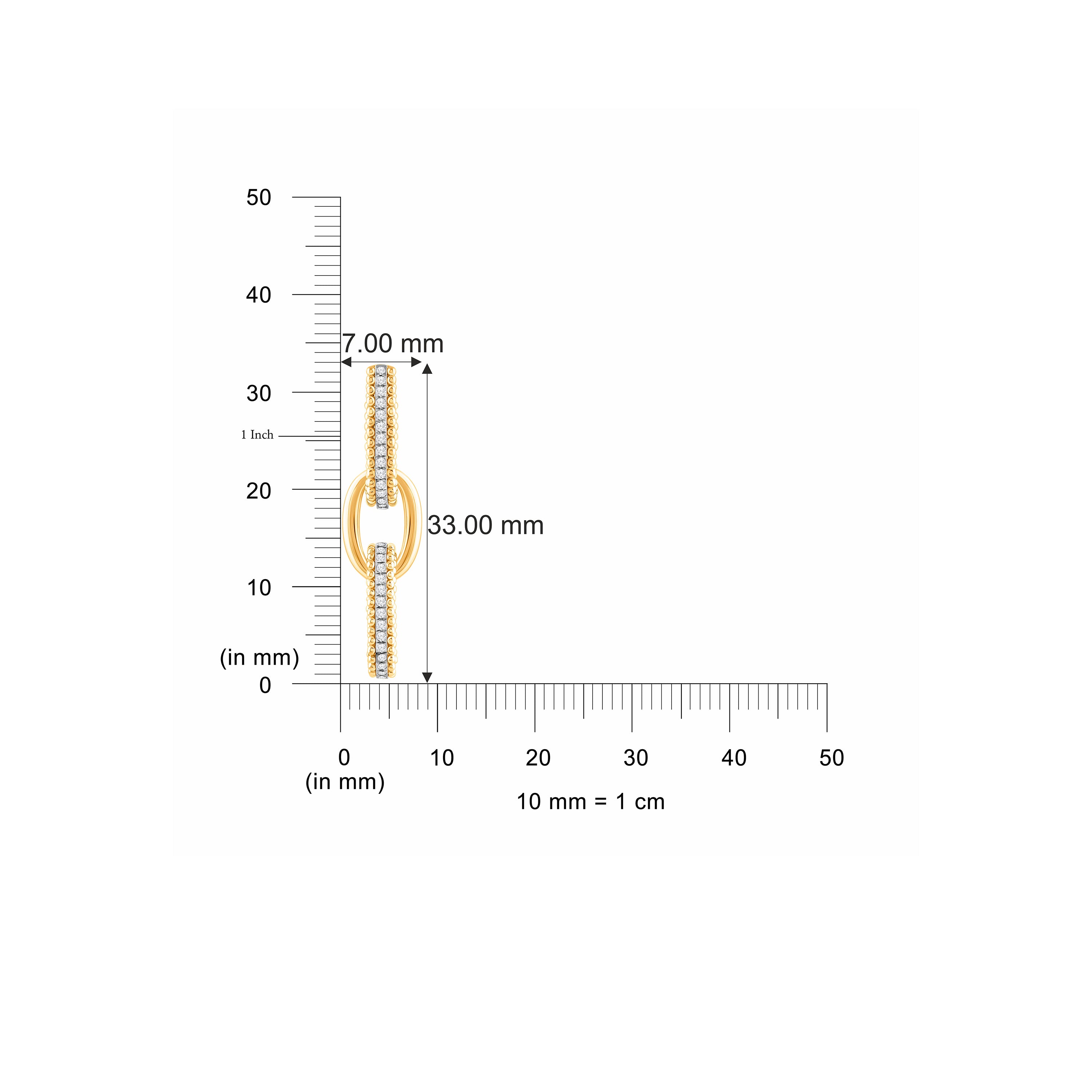 HARAKH GIA Certified Sunlight  Intertwined Duo Link Earrings