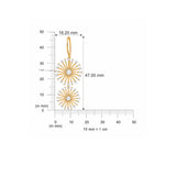 HARAKH Sunlight Double Sunbeam Diamond Wire Earrings