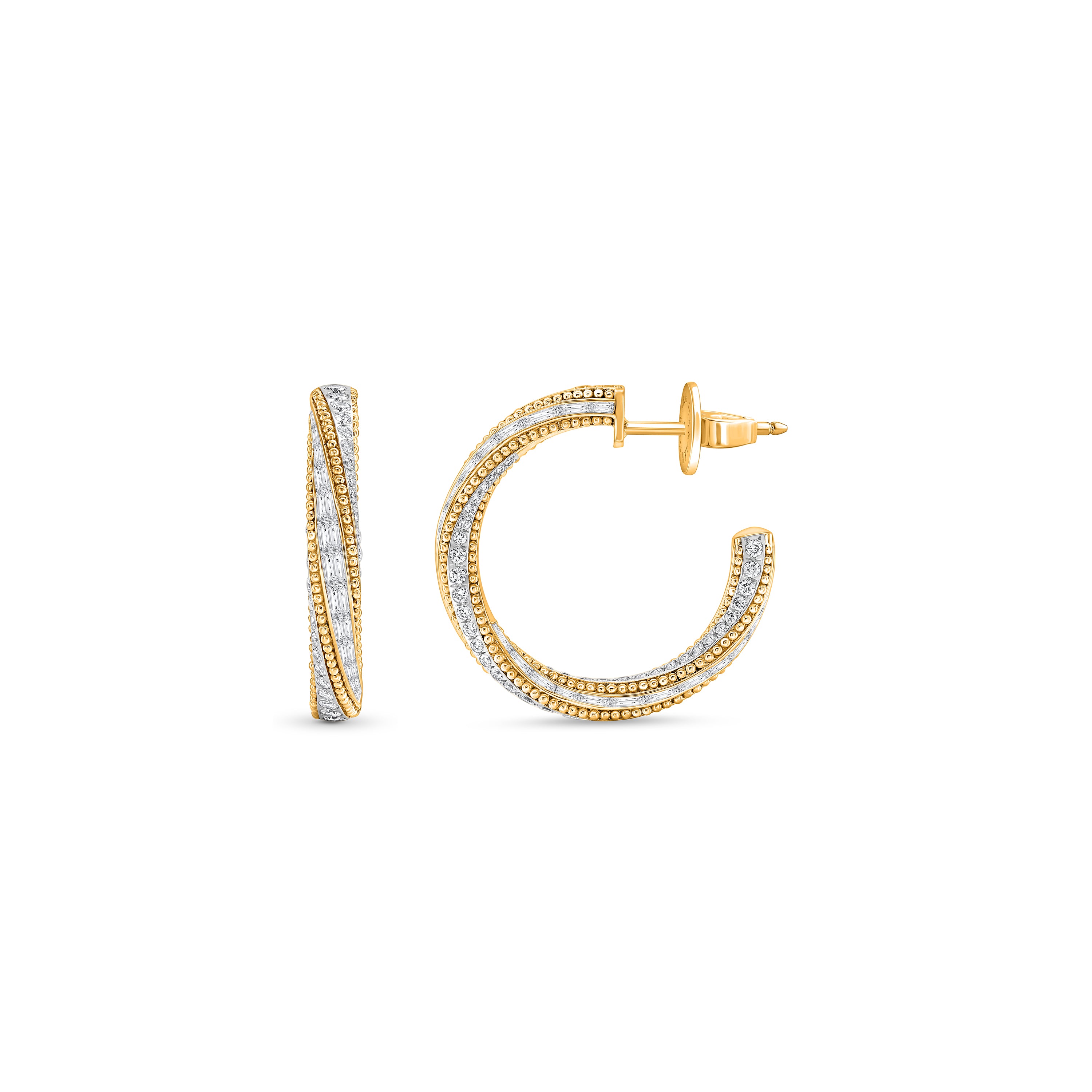 HARAKH Sunlight Dual Diamond Soltwist Hoops