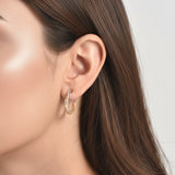 HARAKH Sunlight Dual Diamond Soltwist Hoops