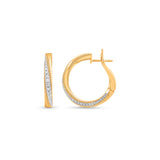 HARAKH GIA Certified Sunlight Diamond Soltwist Hoops Earrings