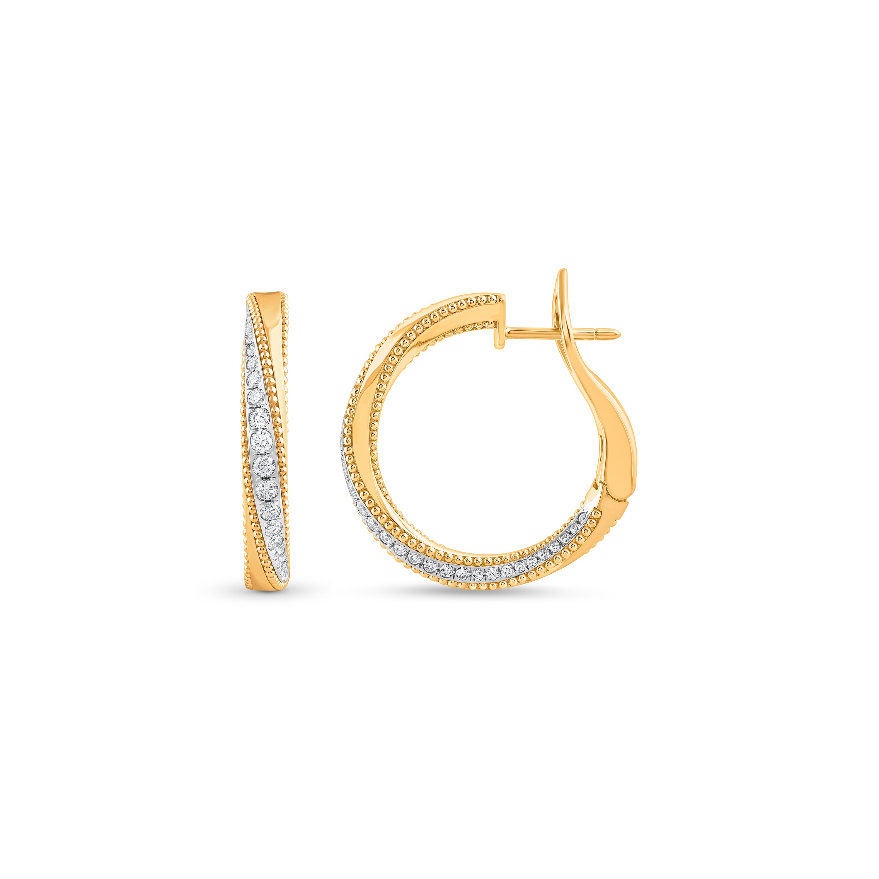 HARAKH GIA Certified Sunlight Diamond Soltwist Hoops Earrings