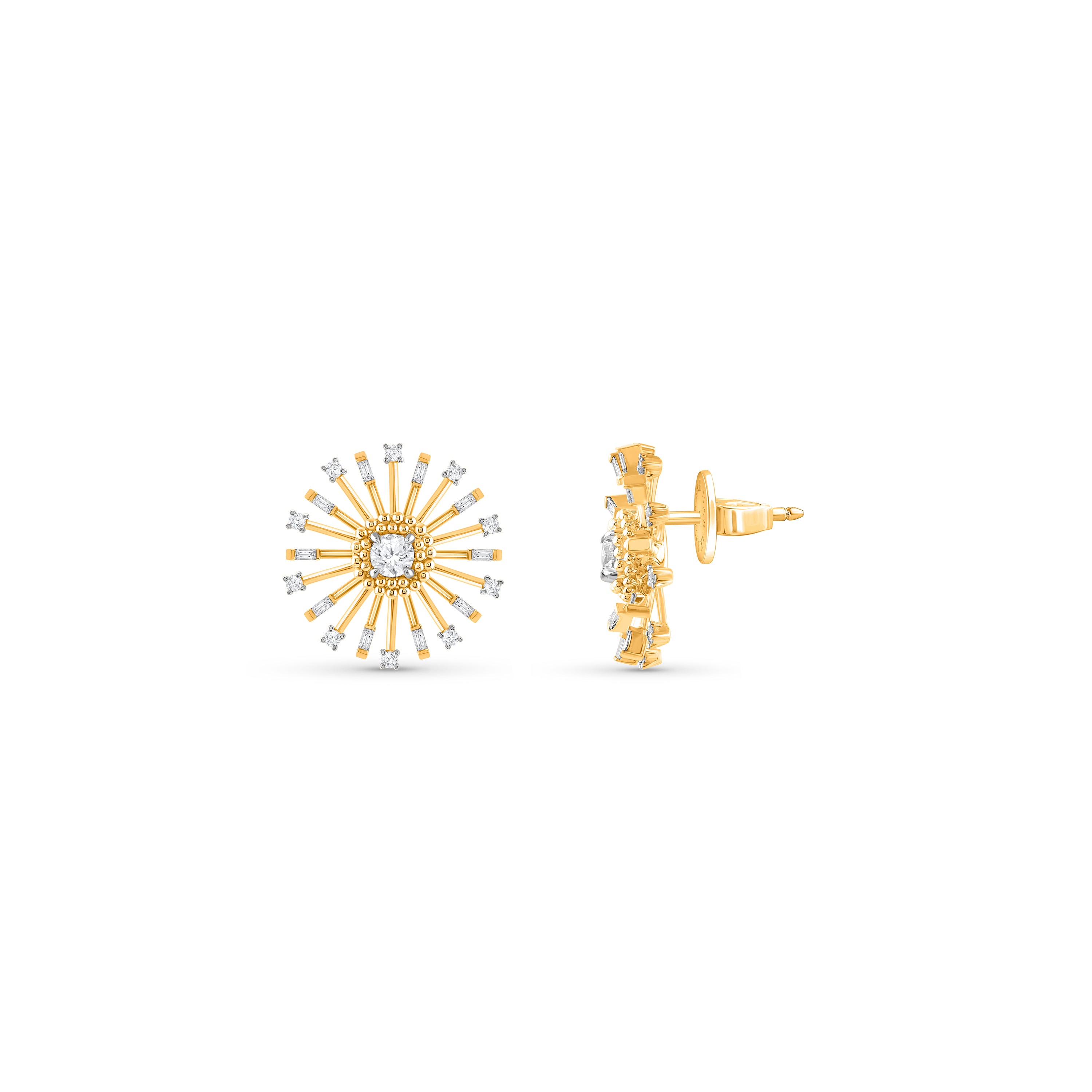 HARAKH Sunlight Sunbeam Diamond Studs – Petite