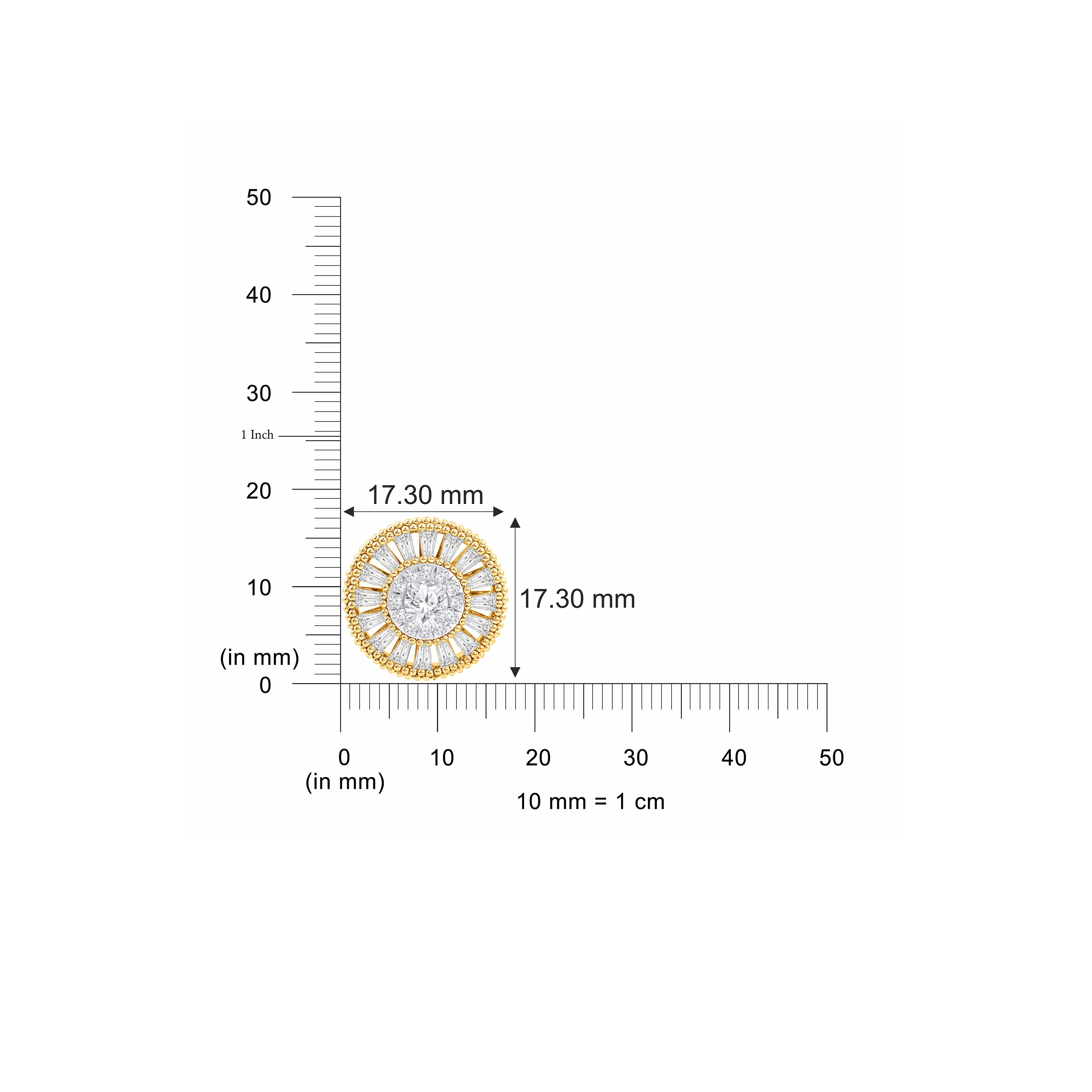 HARAKH Sunlight Diamond Aureole Stud Earrings