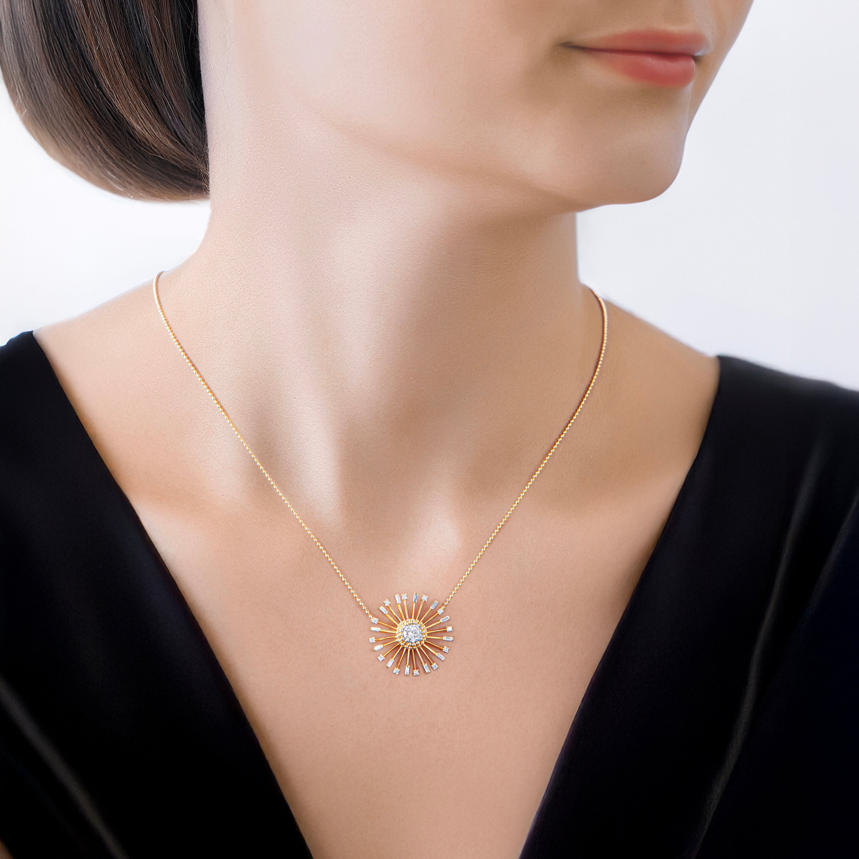 HARAKH Sunlight Sunbeam Diamond Pendant – Grande