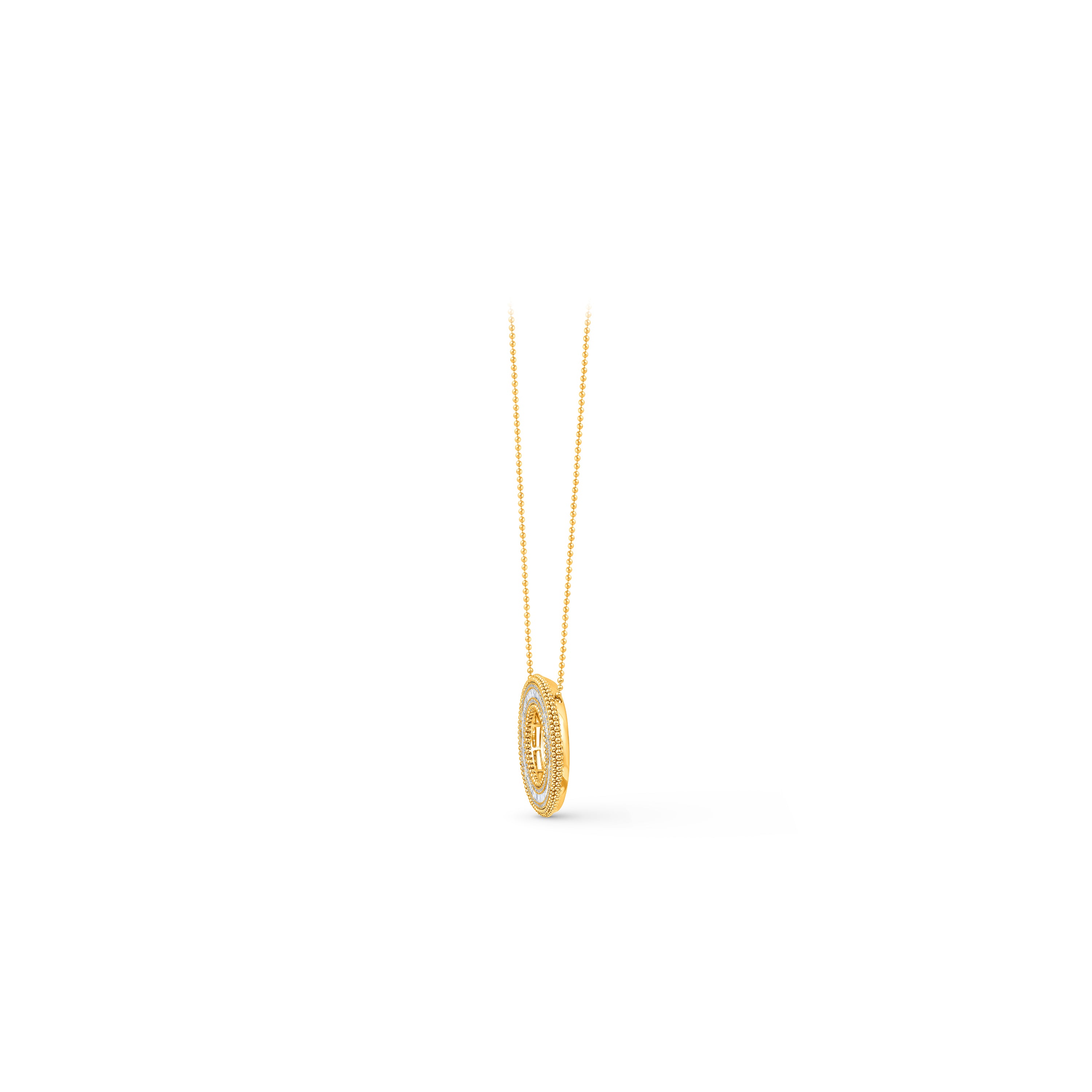 HARAKH Sunlight Circle of Light Baguette Diamond Pendant for Him