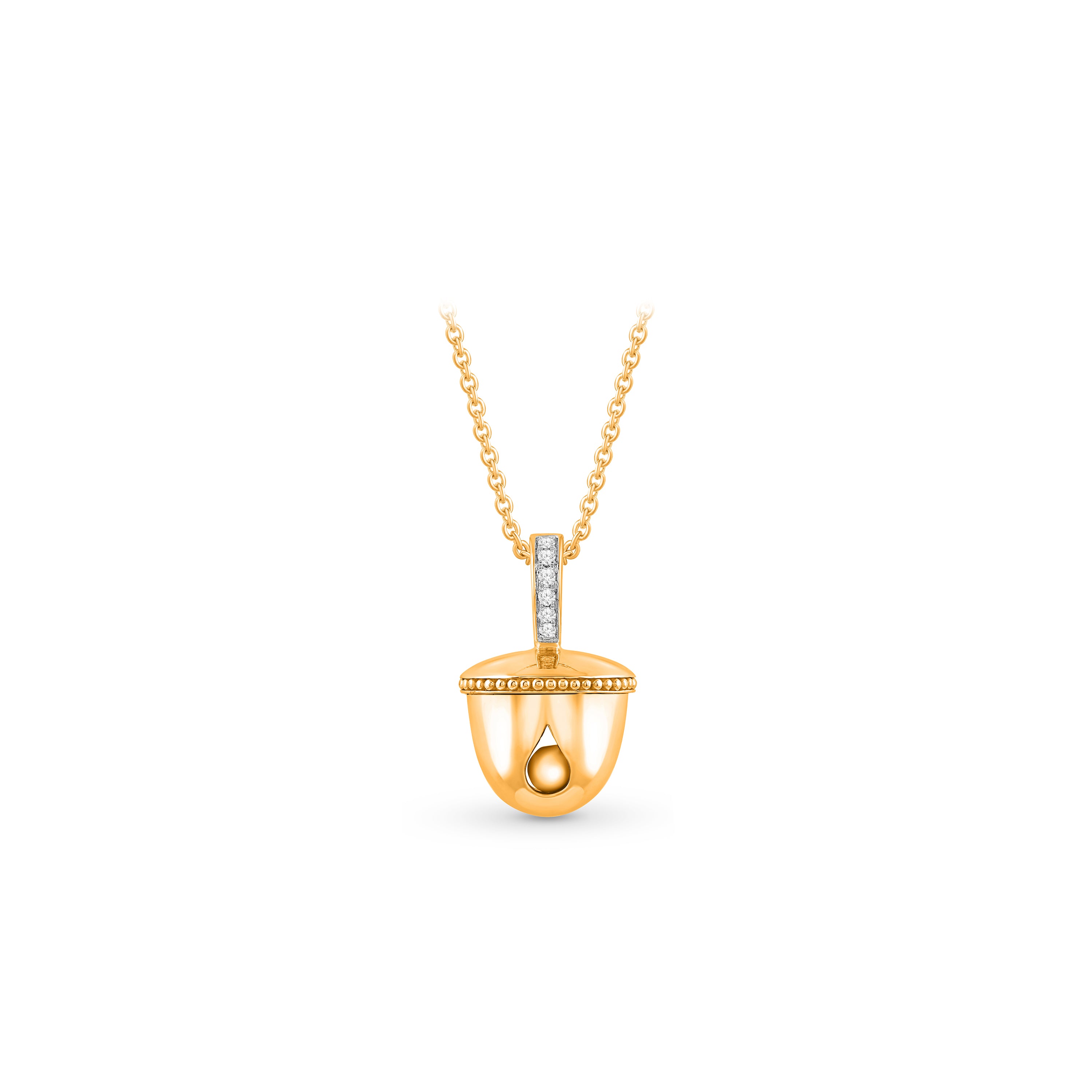 HARAKH GIA Certified Ghunghroo Melodic Sphere Diamond Charm Pendant