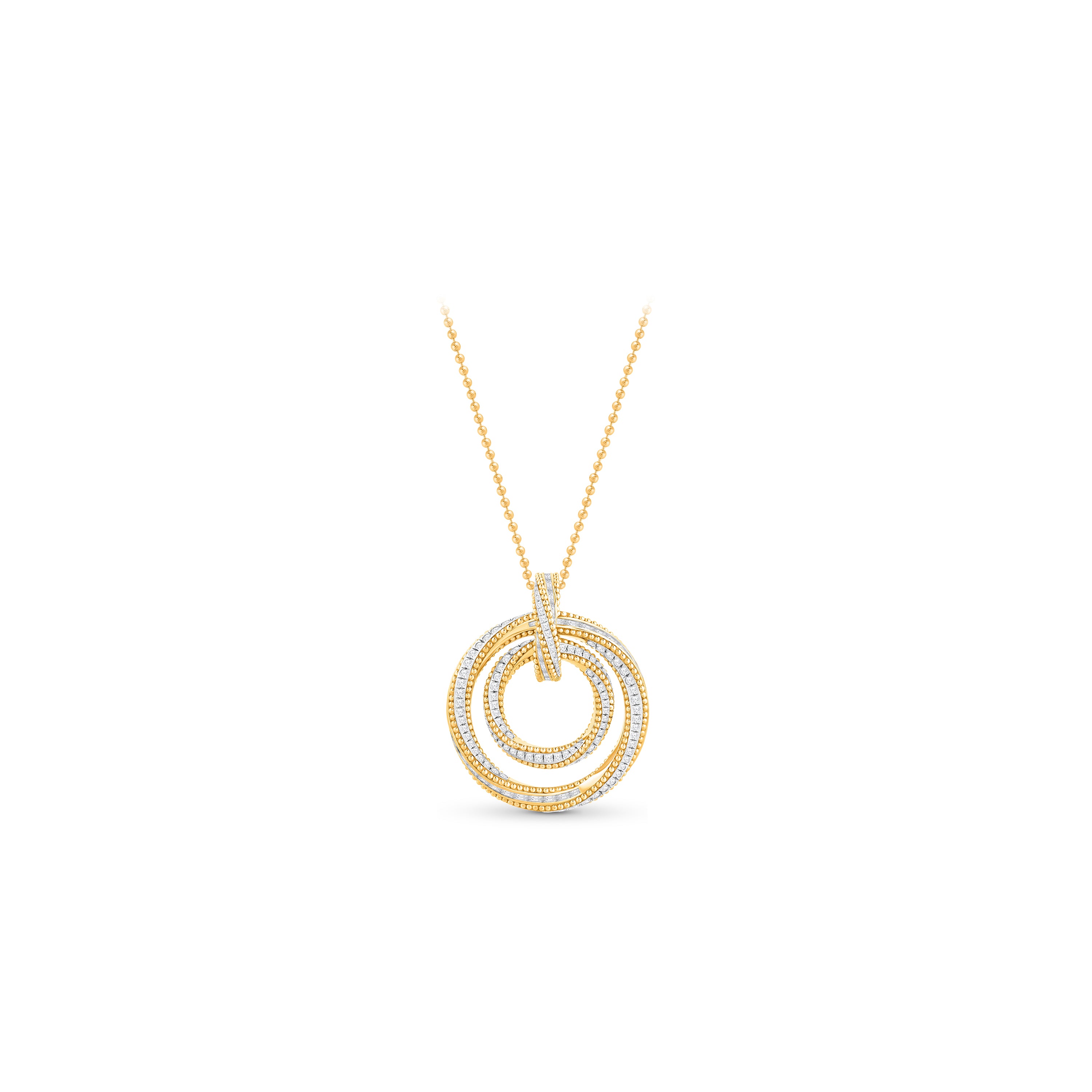 HARAKH Sunlight Eternal Circles Twist Diamond Pendant