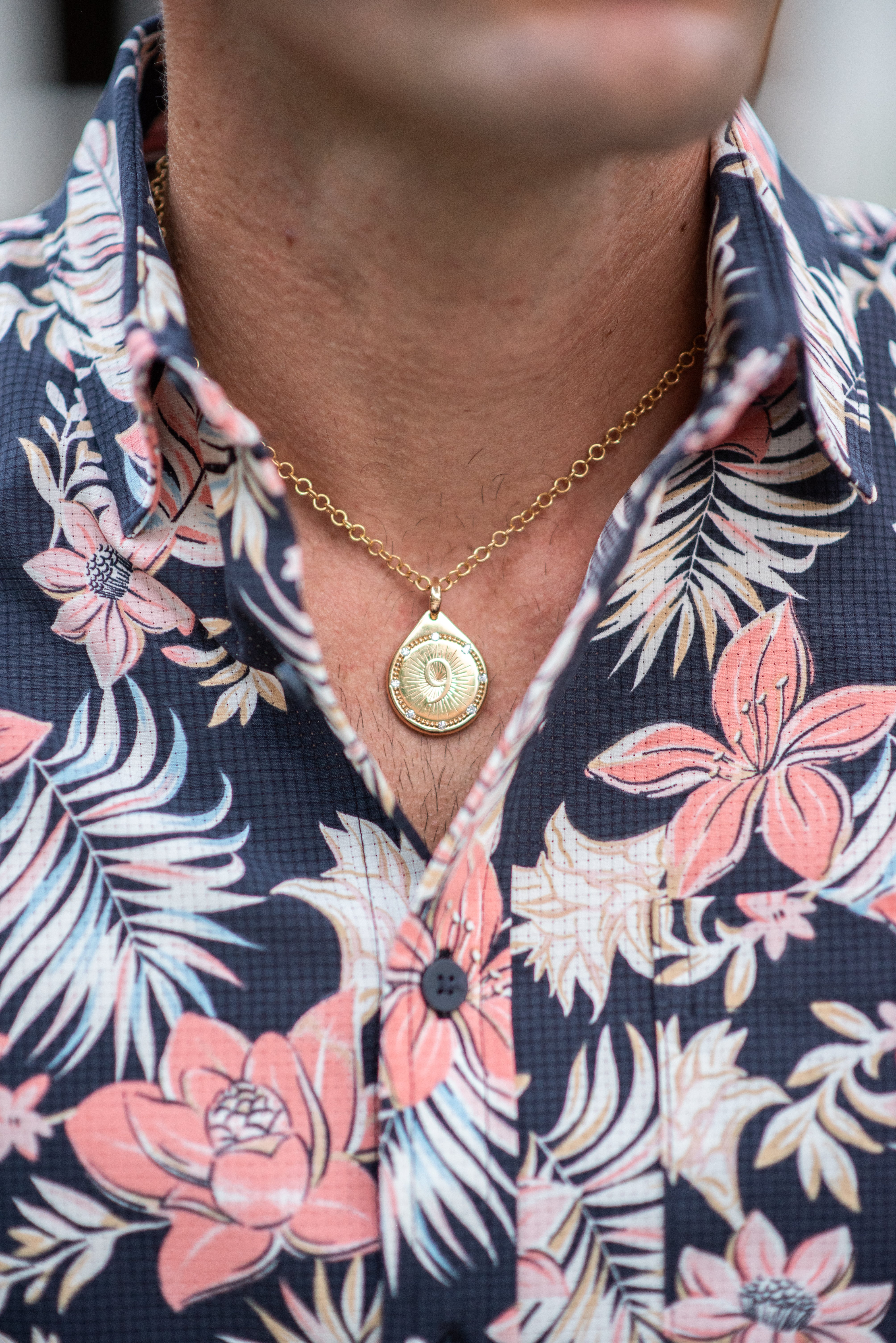 HARAKH Serendipity Drops of JOY Diamond-Encrusted Pendant for Him