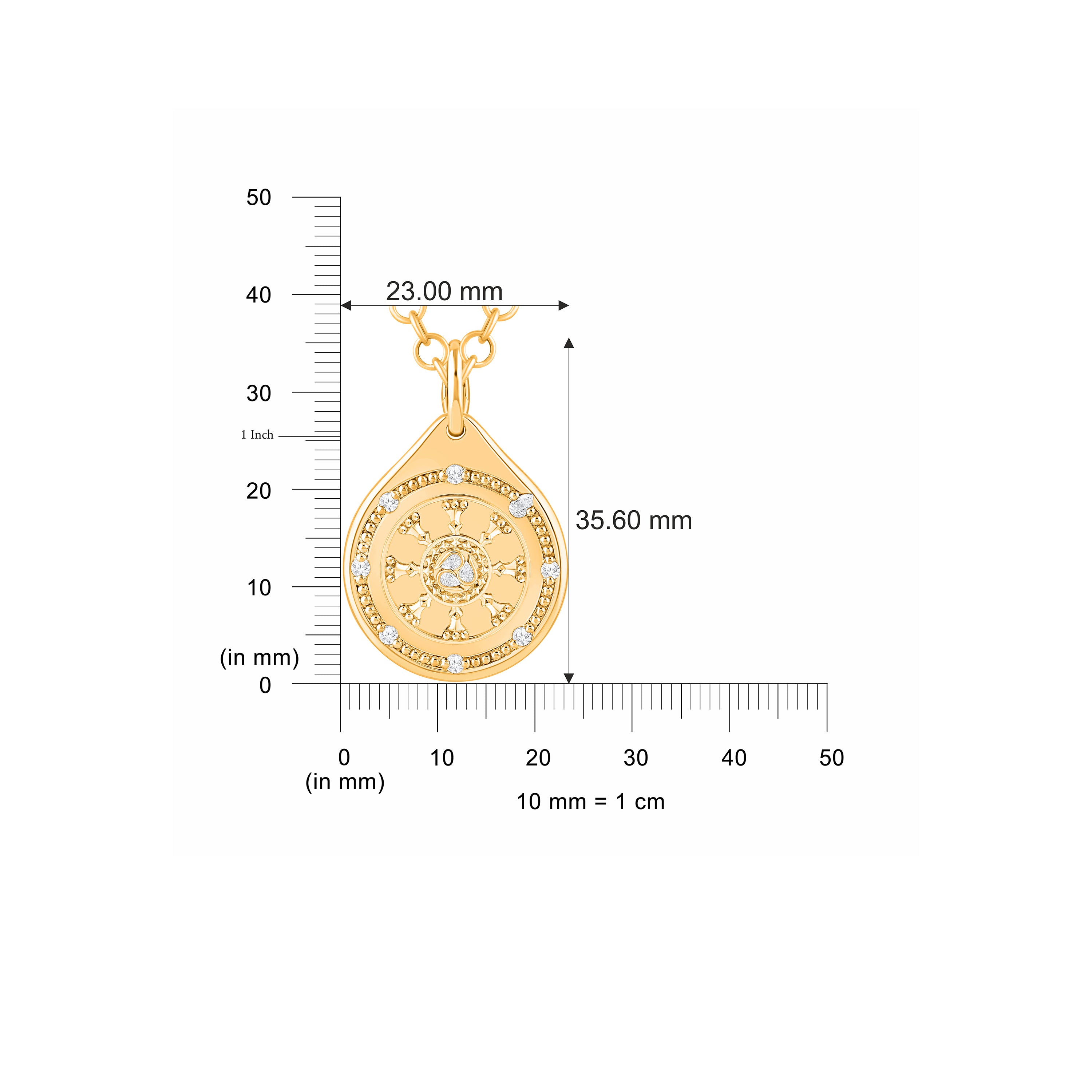 HARAKH Serenity Drops of JOY Diamond-Encrusted Pendant for Him