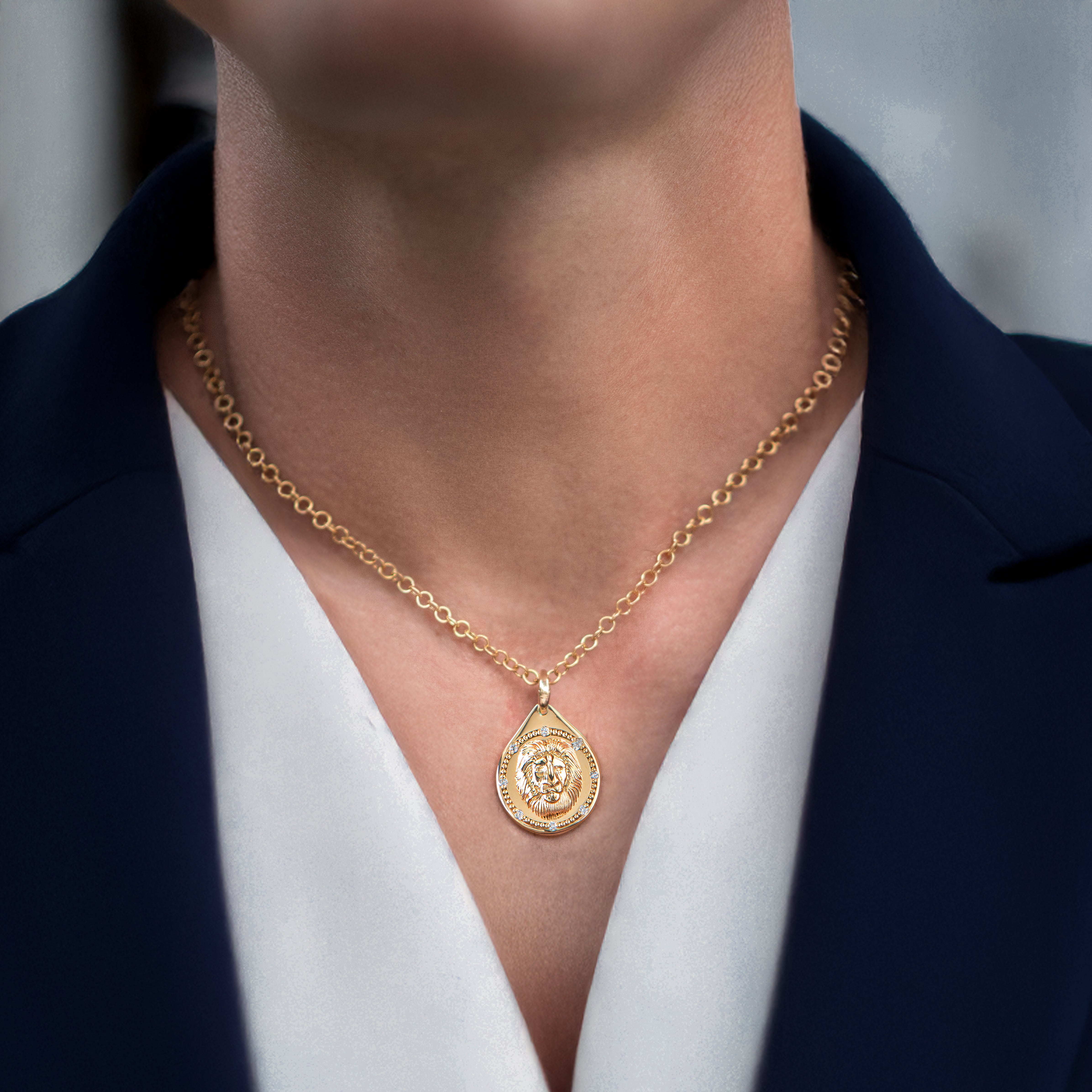 HARAKH Courage Drops of JOY Diamond-Encrusted Pendant for Him