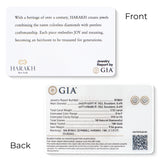 HARAKH Sunlight Colorless Diamond Aureole Stud Earrings I GIA Jewelry Report