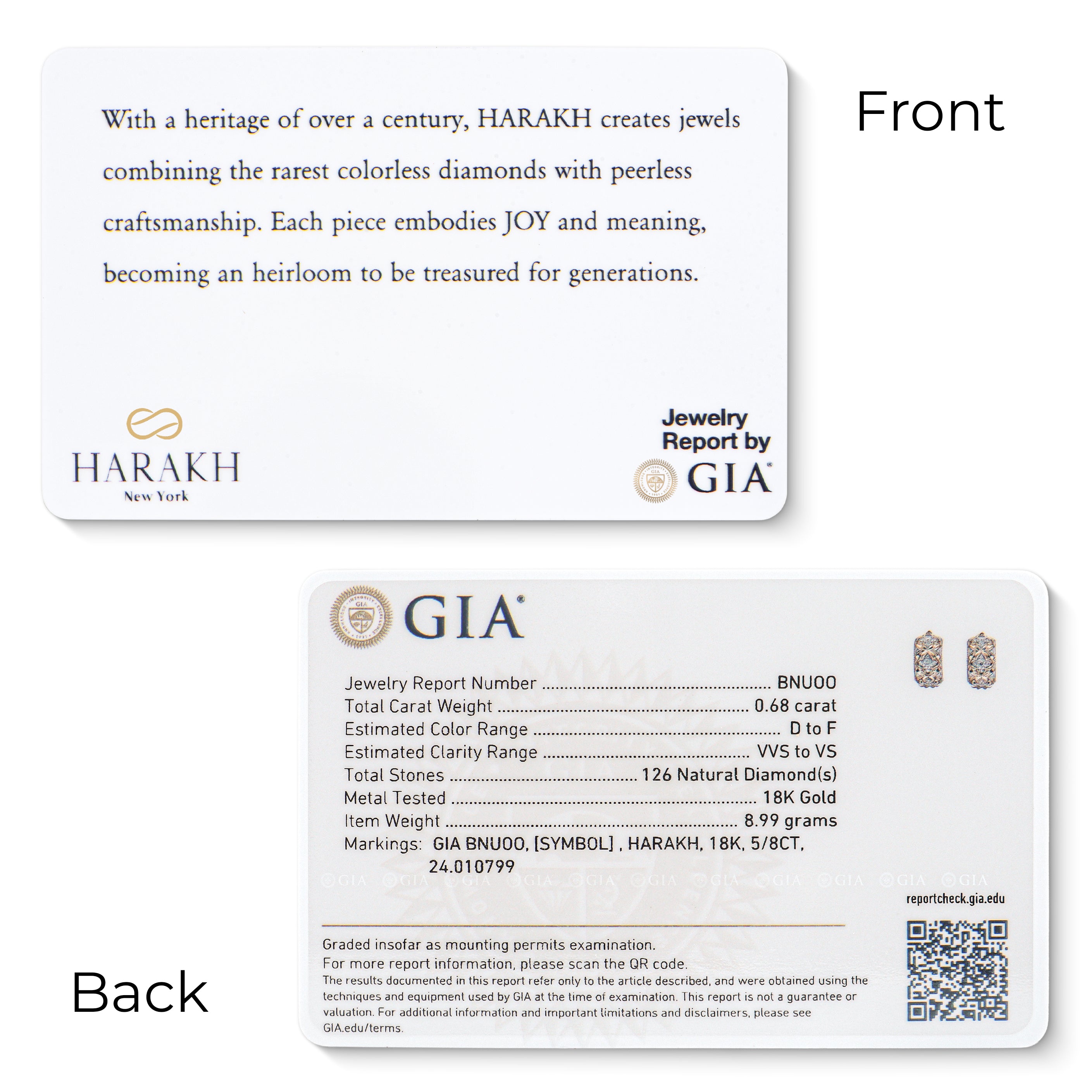 HARAKH Mandala Sculpture Colorless Diamonds Huggie Earrings | GIA Jewelry Report