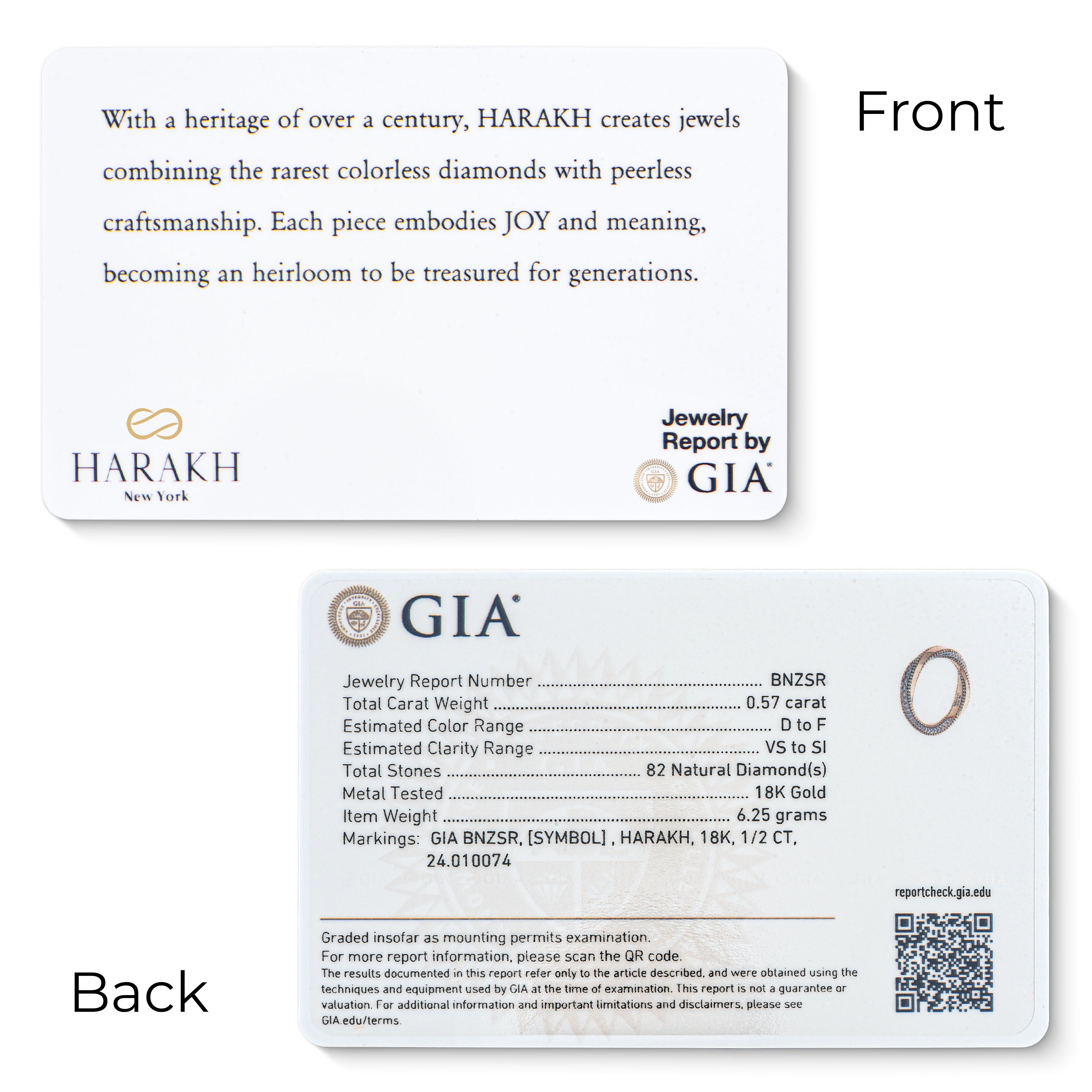 HARAKH Sunlight Colorless Diamond Hemisphere Ring | GIA Jewelry Report