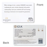 HARAKH Sunlight Sunbeam Colorless Diamond Wire Dangling Earrings I GIA Jewelry Report