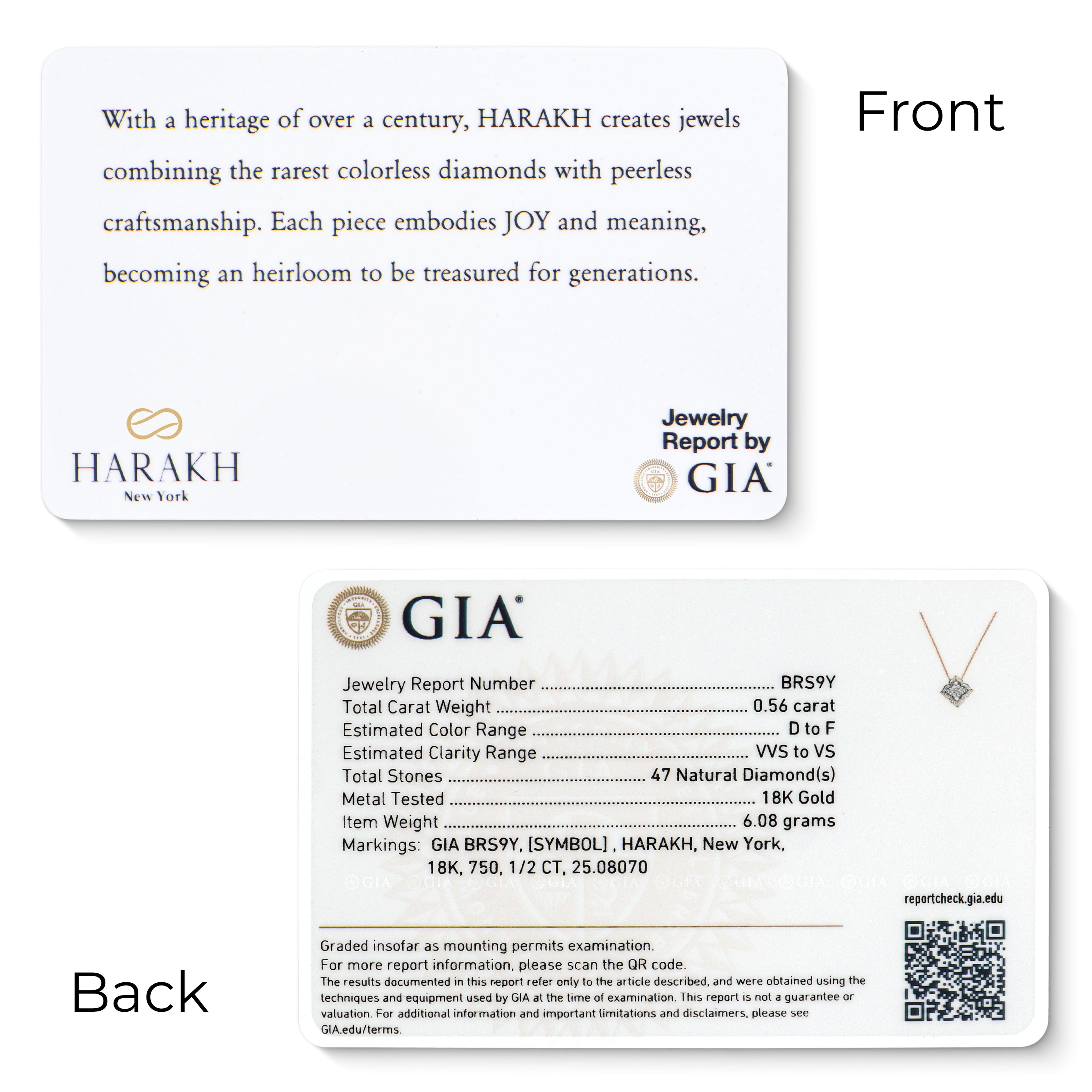 HARAKH Mandala Dome Motif Colorless Diamond Pendant  | GIA Jewelry Report