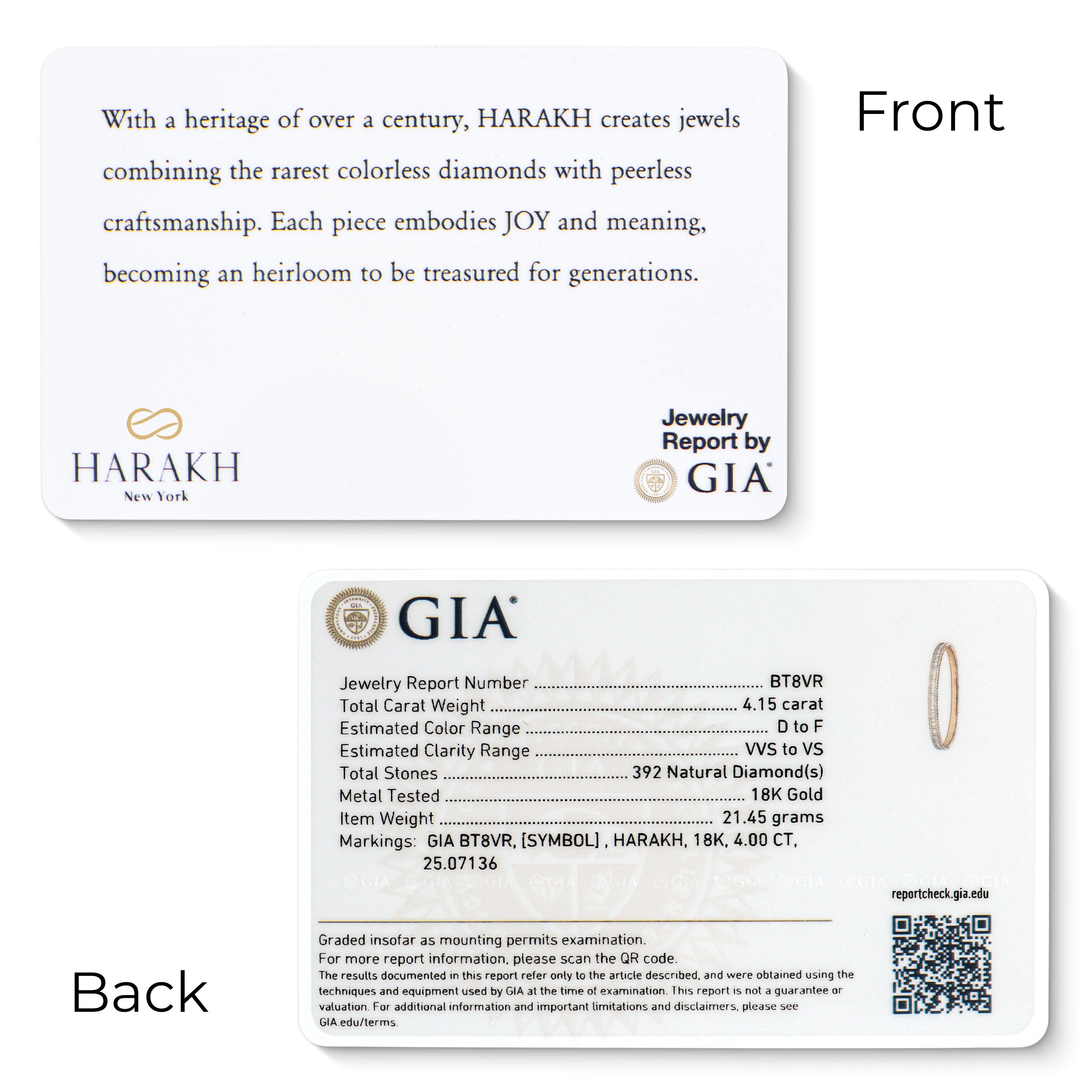 HARAKH Sunlight Eternity Bangle – Baguette & Round Colorless Diamond Bezel for Him | GIA Jewelry Report