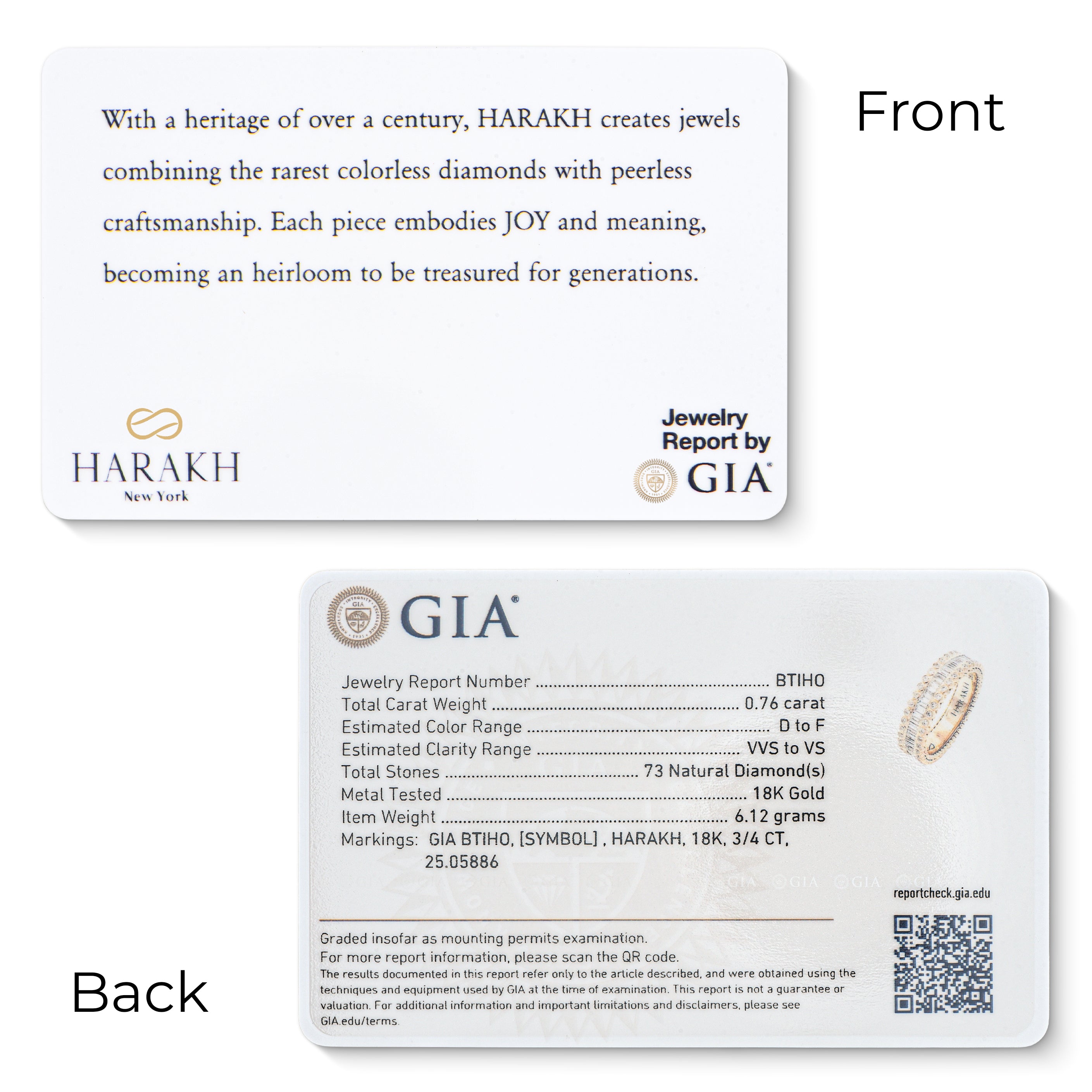 HARAKH Sunlight Half-Eternity Ring – Baguette & Round Colorless Diamond Bezel For Him | GIA Jewelry Report