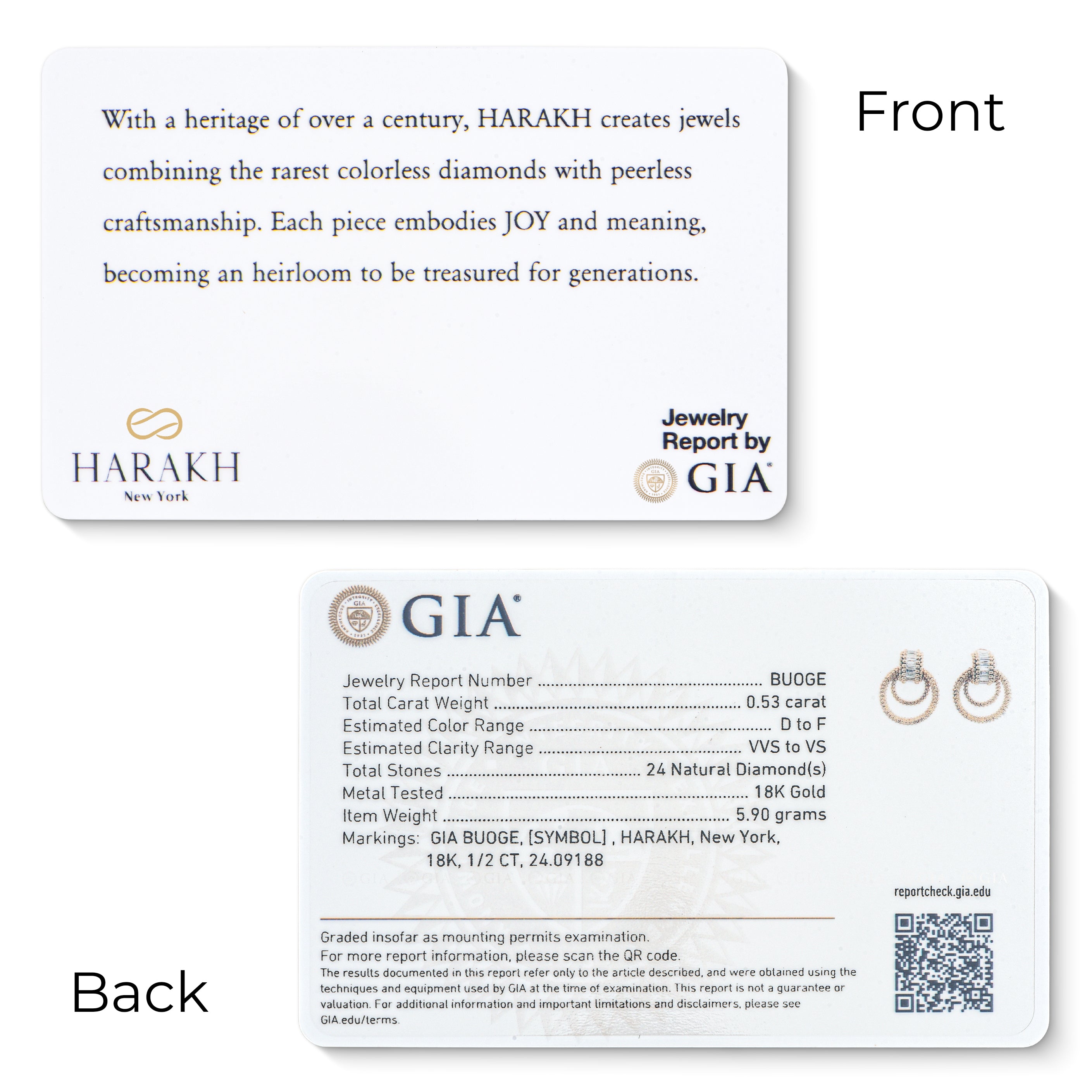 HARAKH Sunlight Rondelle Door-Knocker Diamond Earrings | GIA Jewelry Report - Petite