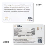 HARAKH Sunlight Semi-Rondell Colorless Diamond Classic Huggies | GIA Jewelry Report