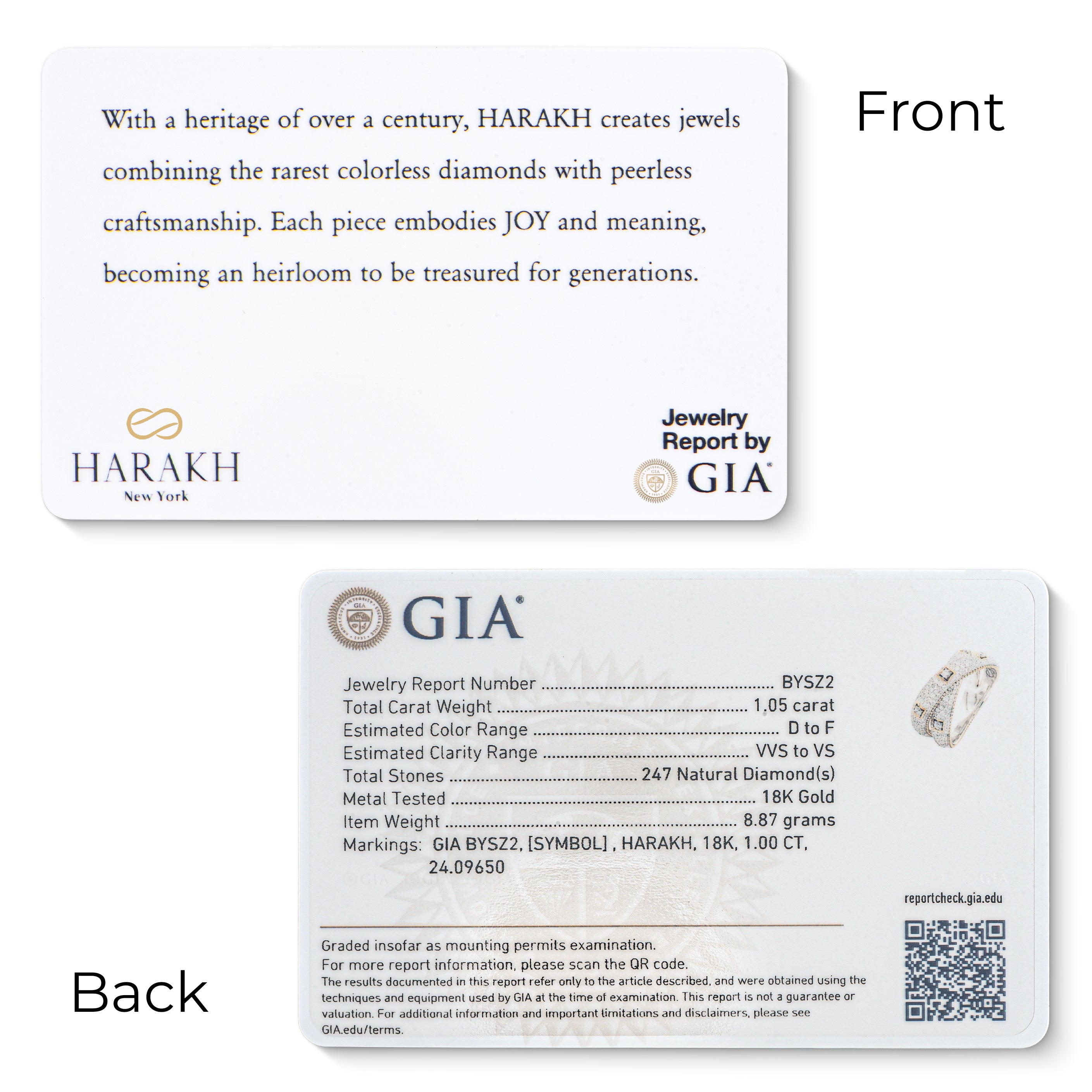 HARAKH Mandala Motif Pave By-Pass Colorless Diamond Ring | GIA Jewelry Report