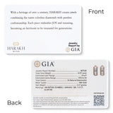 HARAKH Sunlight Semi-Rondell Colorless Diamond Petite Huggies I GIA Jewelry Report