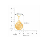 HARAKH 18 Karat Gold Colorless Diamond Courage Drops Of Joy Pendant Necklace