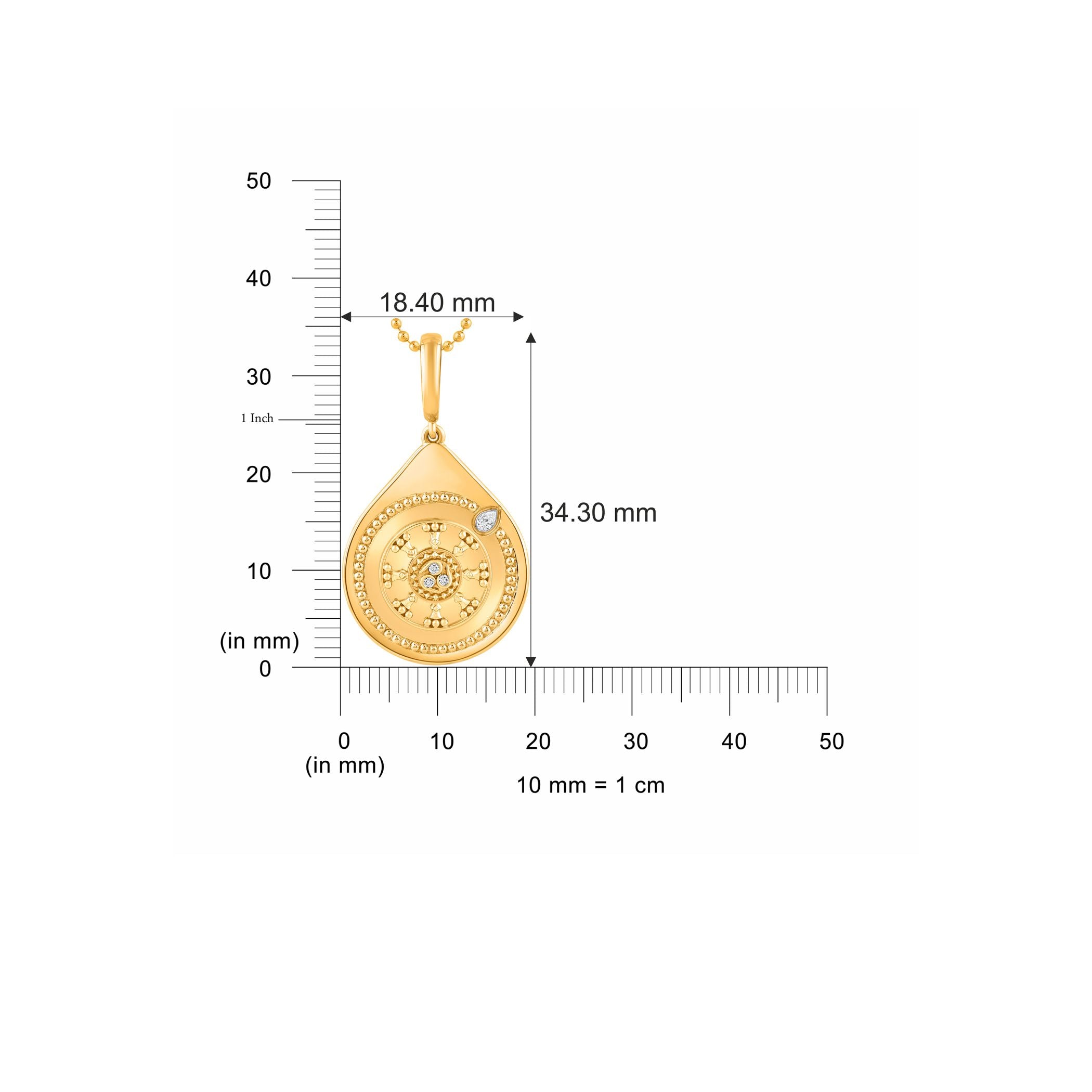 HARAKH 18 Karat Gold Colorless Diamond Drop Of Joy Serenity Pendant