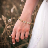 HARAKH 18 Karat Gold Colorless Diamond Paper Clip Bracelet
