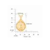 HARAKH 18 Karat Gold Colorless Diamond Prosperity Drop Of Joy Pendant Necklace