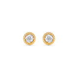 HARAKH 18 Karat Gold Colorless Diamond Solitaire Stud Earrings