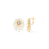 HARAKH 18 Karat Gold Colorless Diamond Statement Earrings