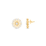 HARAKH 18 Karat Gold Colorless Diamond Stud Earrings