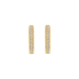 HARAKH 18 Karat Gold Colorless Diamond Sunlight Hoop Earrings