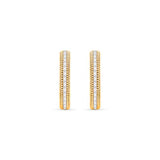 HARAKH 18 Karat Gold Colorless Diamond Sunllight Hoop Earrings