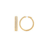 HARAKH 18 Karat Gold Colorless Diamond Sunllight Hoop Earrings