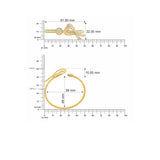 HARAKH 18 Karat Yellow Gold Baguette Colorless Diamond Sunlight Collection Open Bangle
